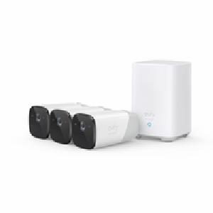 Anker Innovations Eufy eufyCam 2 Pro 3-Cam Kit - IP-Sicherheitskamera - Innen & Außen - Verkabelt & Kabellos - Amazon Alexa & Google Assistant - Wand - Weiß
